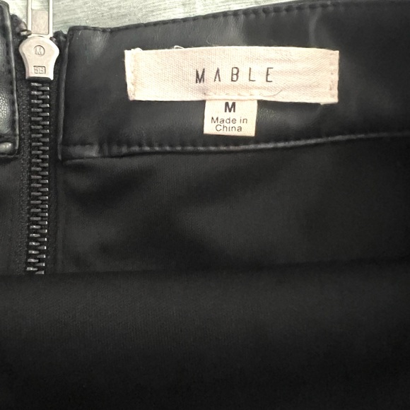 MARBLE Black Asymmetrical Mini Skirt - Picture 3 of 4